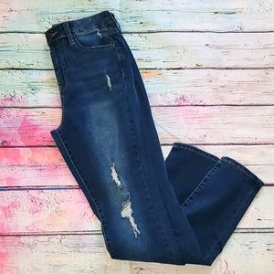 SO  jeans w distressed tears worn once